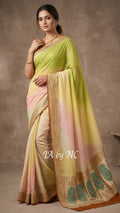 Tawny Banarasi Pure Khaddi Georgette Saree
