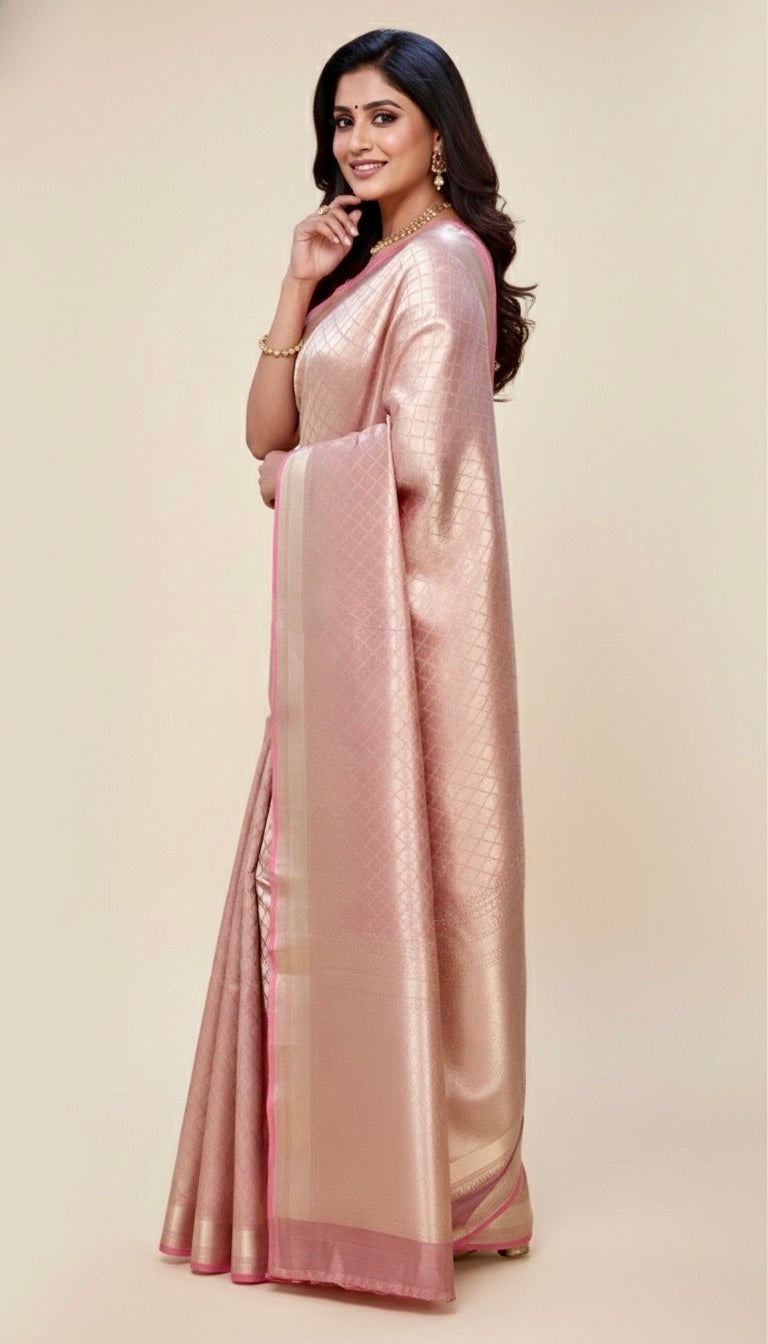 Baby Banarasi Pure Tissue Silk Brocade Saree