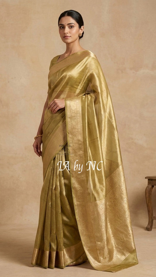 Trombone Banarasi Pure Tissue Silk Saree
