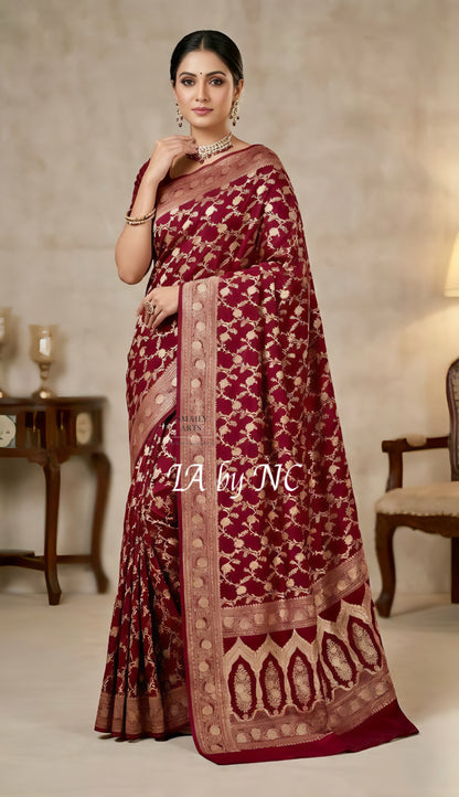 Barn Banarasi Mashru Katan Silk Saree