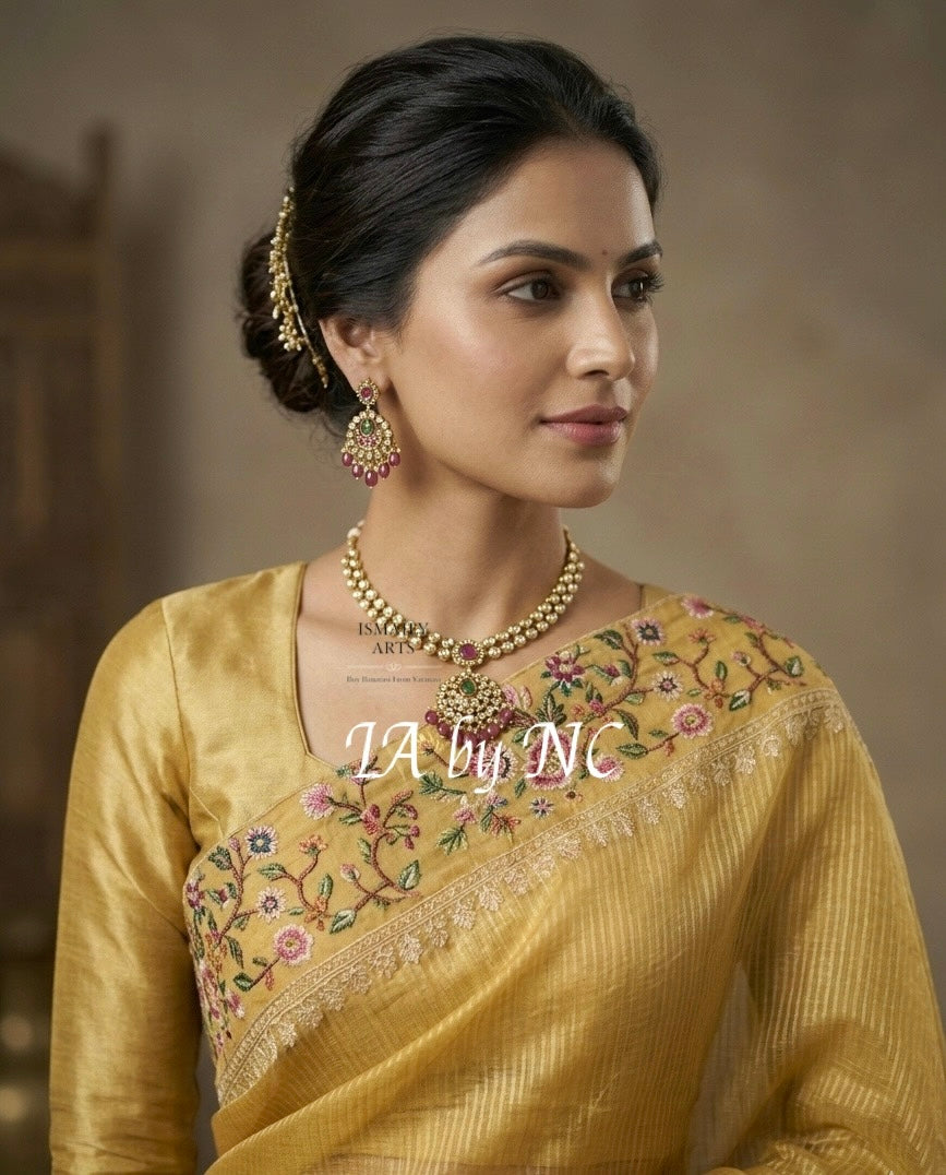 Bumblebee Banarasi Pure Tissue Silk Designer Saree