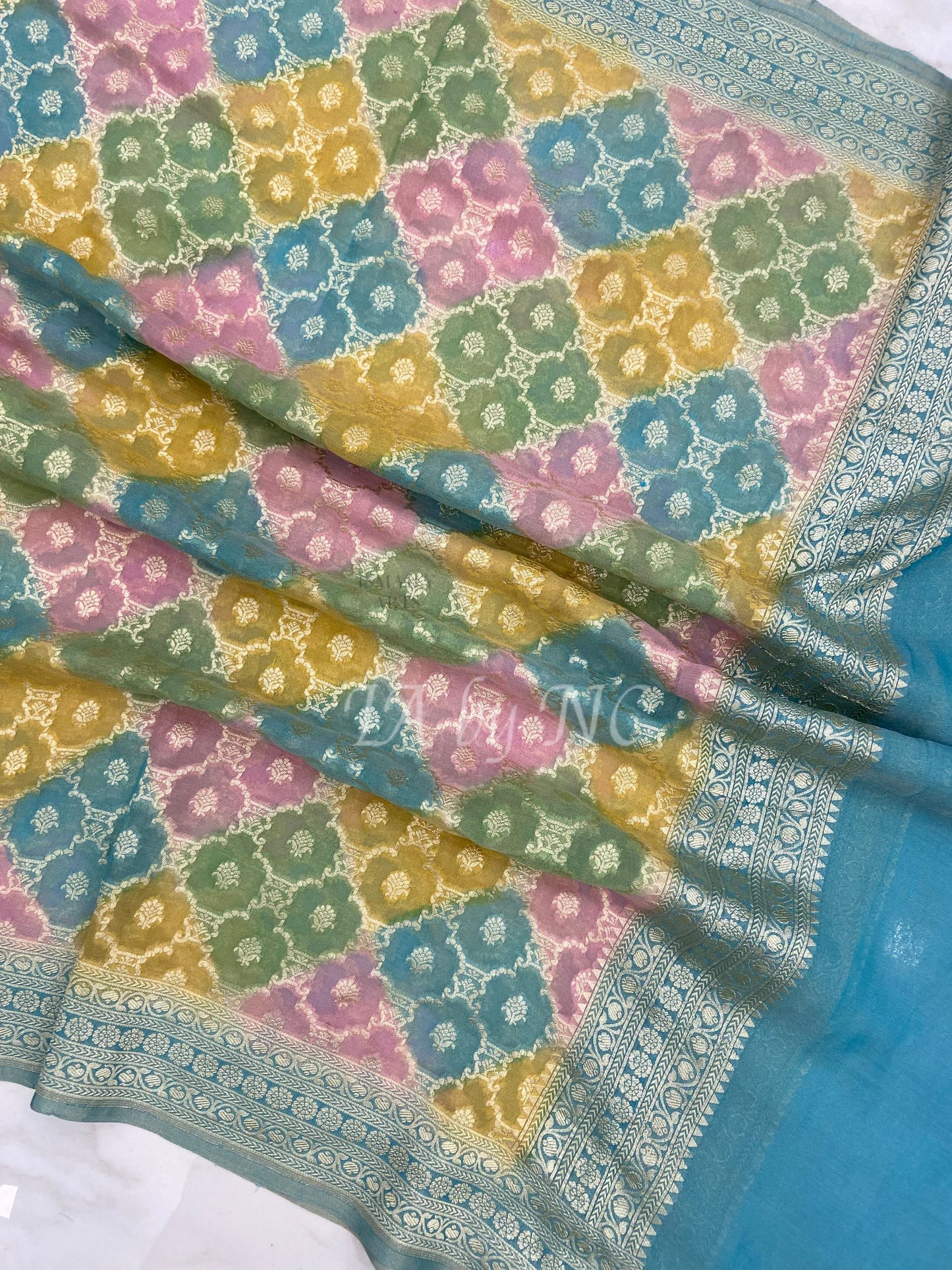 Banarasi Pure Khaddi Georgette Tissue Dupatta