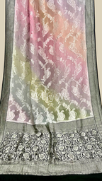 Black Banarasi Pure Khaddi Georgette Saree
