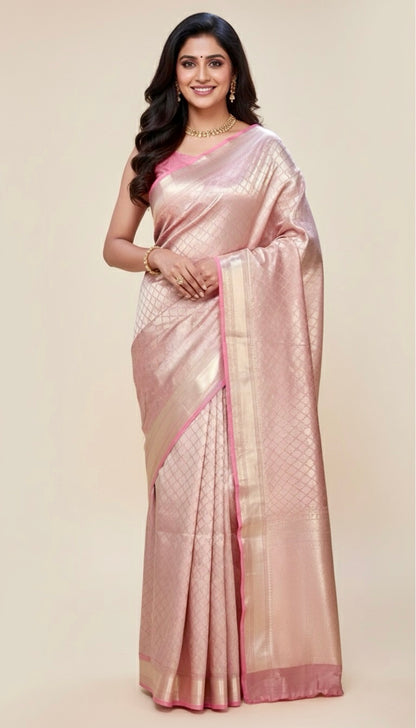 Baby Banarasi Pure Tissue Silk Brocade Saree