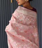 Flamingo Banarasi Pure Khaddi Georgette Saree
