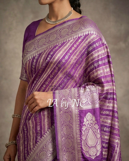 Mulberry Banarasi Pure Chiffon Georgette Saree