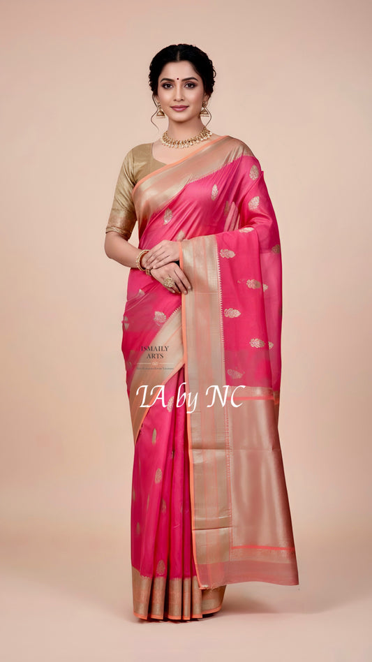 Imperial Banarasi Pure Kora Silk Kadwa Saree