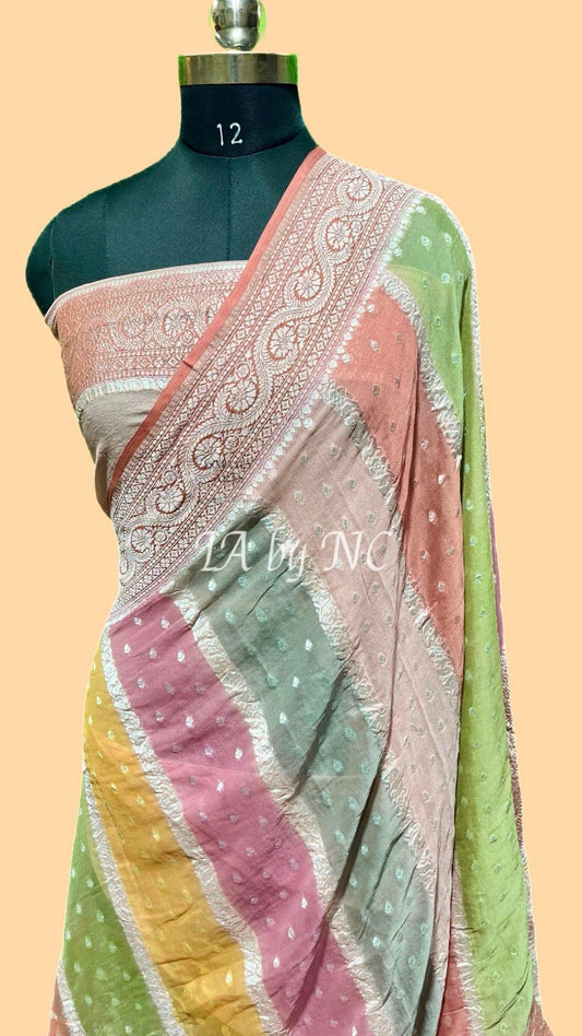 Lemonade Banarasi Pure Khaddi Georgette Saree