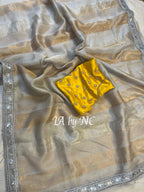 Ivory Banarasi Pure Tissue Silk Saree