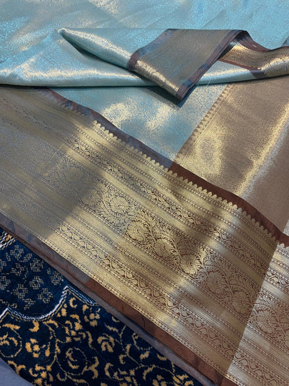 Banarasi Blend Zari Tissue Brocade Saree
