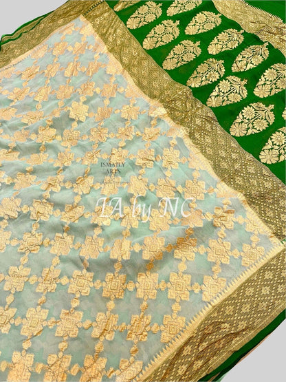 Tea Banarasi Pure Khaddi Georgette Saree