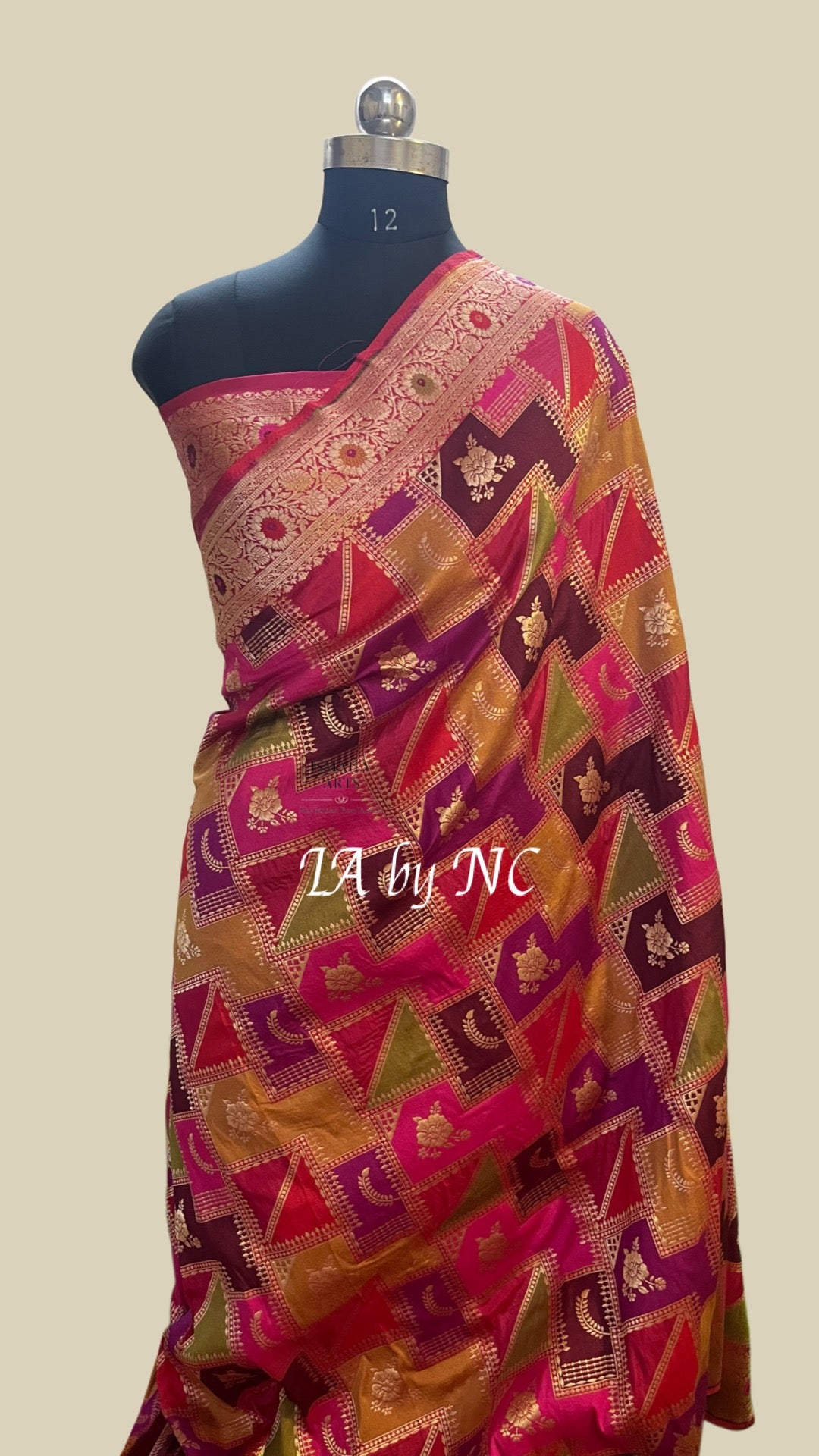 Mulberry Banarasi Pure Katan Silk Tilfi Meenakari Rangkat Saree