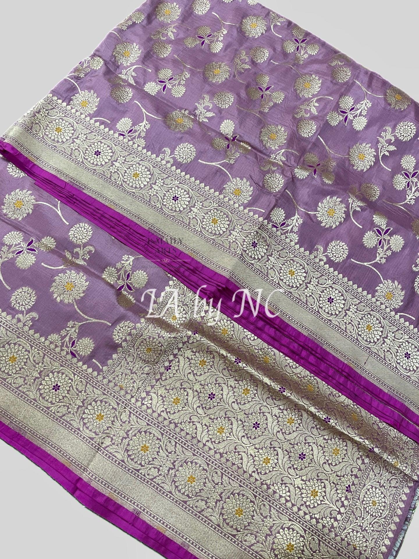 African Banarasi Pure Katan Silk Meenakari Pattu Saree