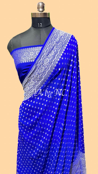 Royal Banarasi Pure Khaddi Georgette Saree