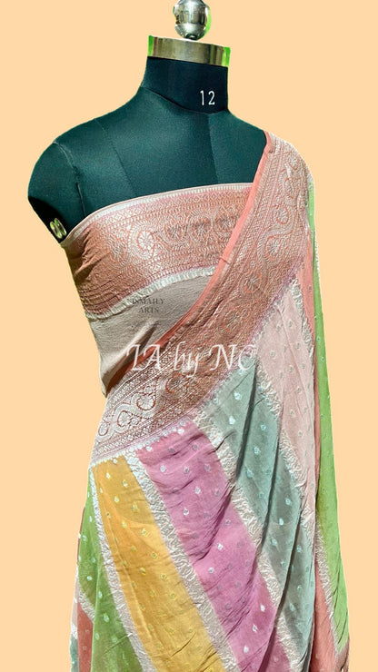 Lemonade Banarasi Pure Khaddi Georgette Saree