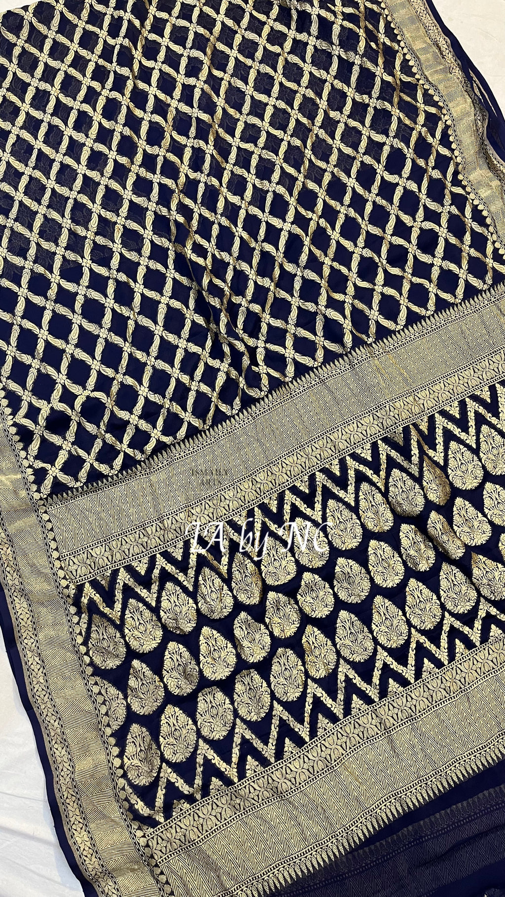Space Banarasi Pure Khaddi Georgette Saree