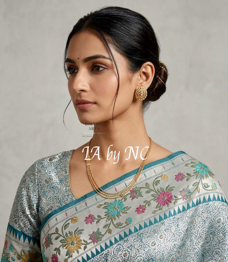 German Banarasi Pure Khaddi Tussar Georgette Brocade Saree