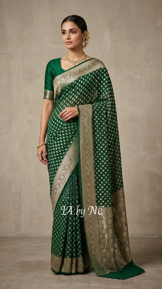 Sacramento Banarasi Pure Khaddi Georgette Saree