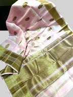 Baby Banarasi Pure Kora Organza Kadwa Saree