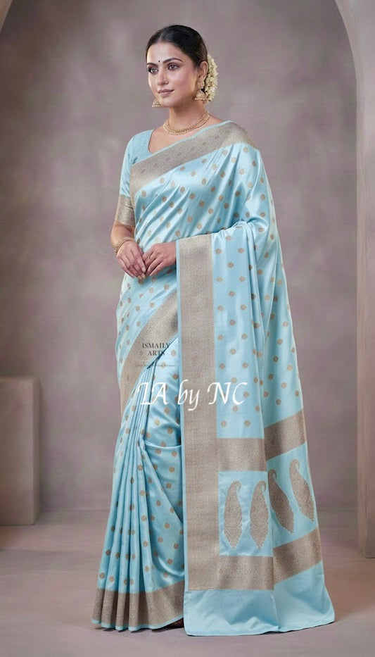 Baby Banarasi Mashru Katan Silk Saree
