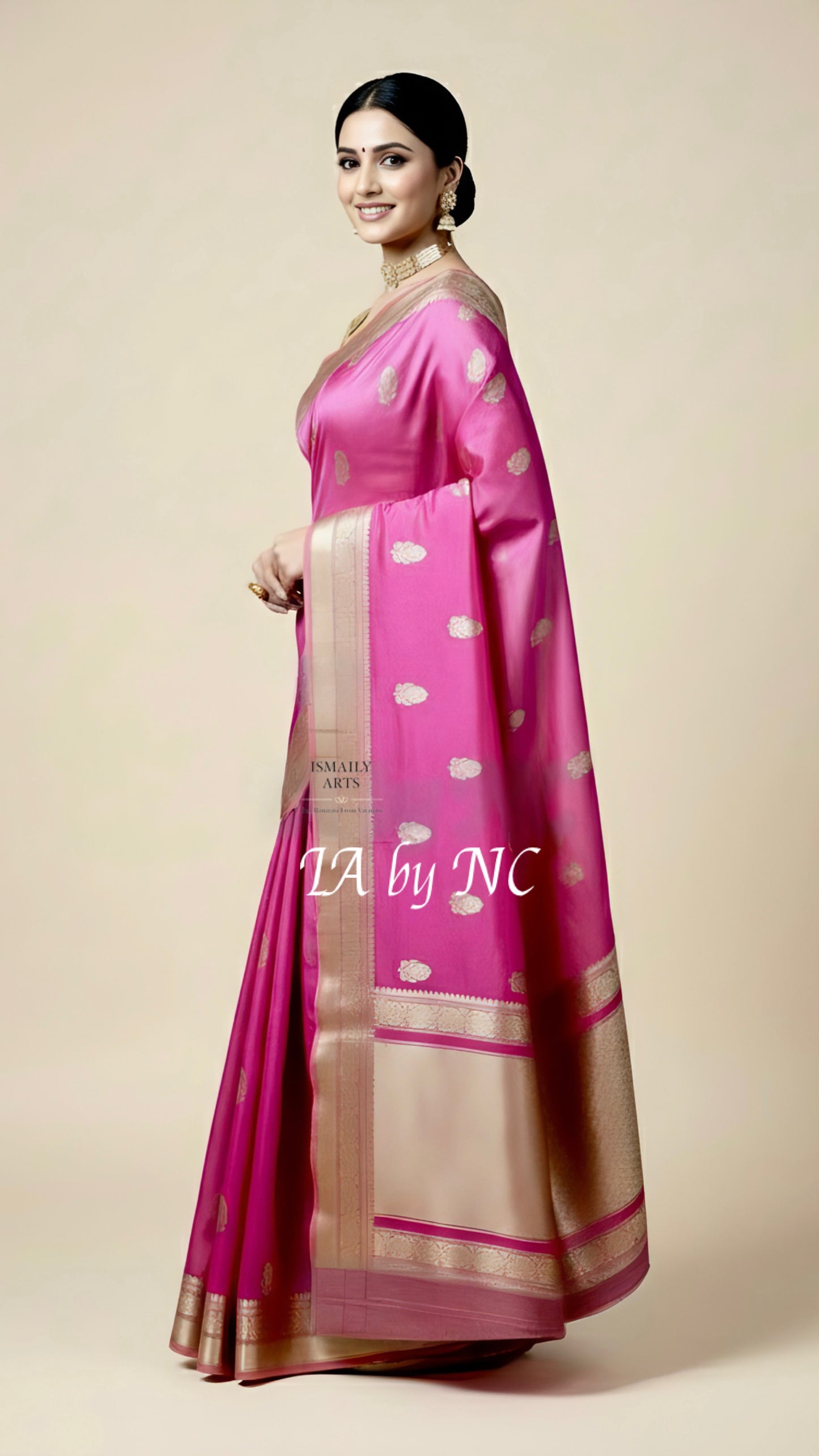 Mulberry Banarasi Pure Kora Silk Kadwa Saree