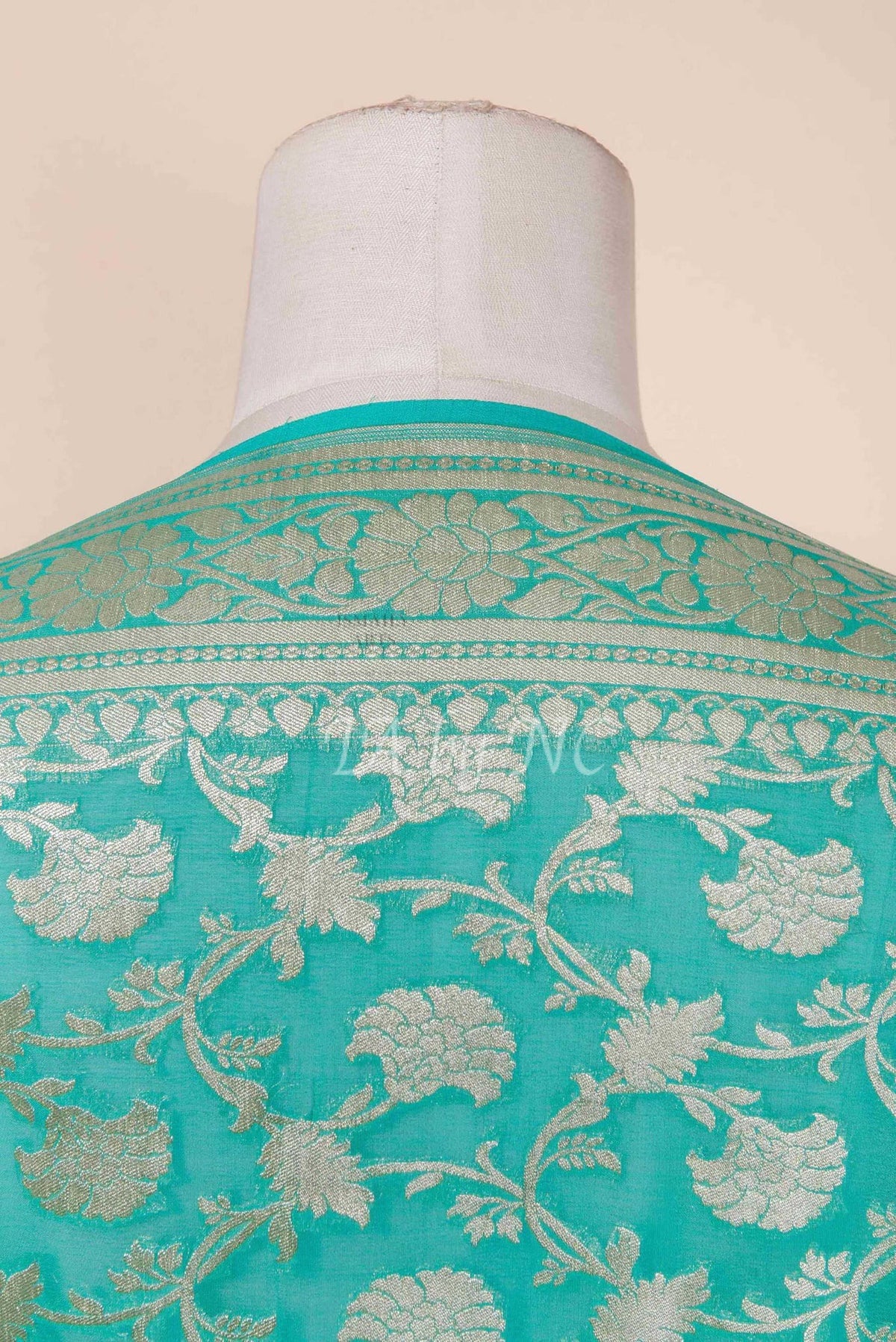 Turquoise Banarasi Pure Khaddi Georgette Dupatta