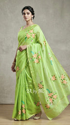 Tea Banarasi Pure Kora Organza Saree