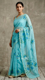 Baby Banarasi Pure Kora Organza Saree