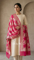 Ruby Banarasi Pure Khaddi Georgette Dupattau