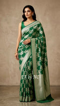 Bottle Banarasi Pure Khaddi Georgette Saree