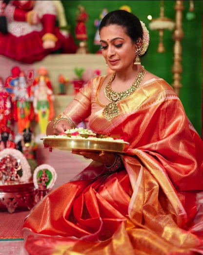 Banarasi Blend Tissue Brocade Saree