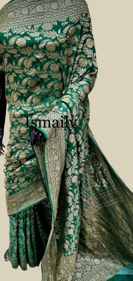 Sacramento Banarasi Pure Khaddi Georgette Saree