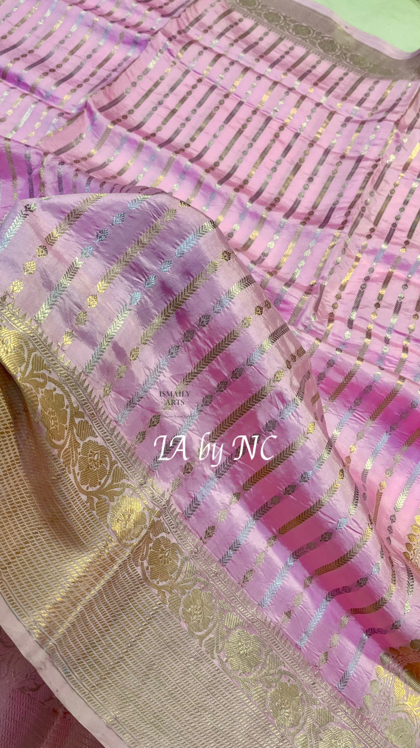Baby Banarasi Pure Katan Silk Kadwa Raw Mango Pattu Saree