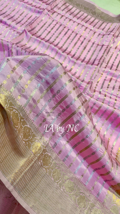 Baby Banarasi Pure Katan Silk Kadwa Raw Mango Pattu Saree