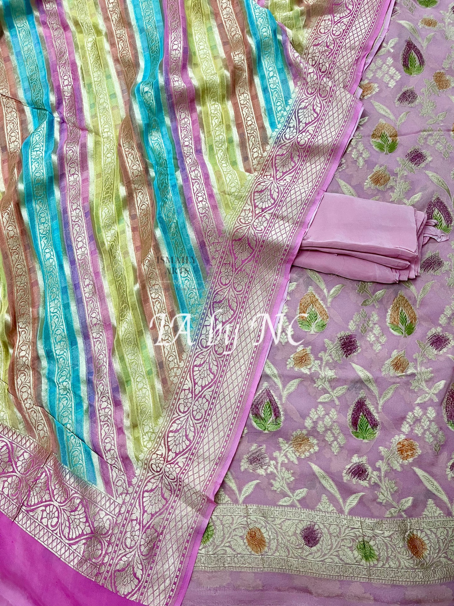 Taffy Banarasi Pure Khaddi Georgette Suit Dupatta