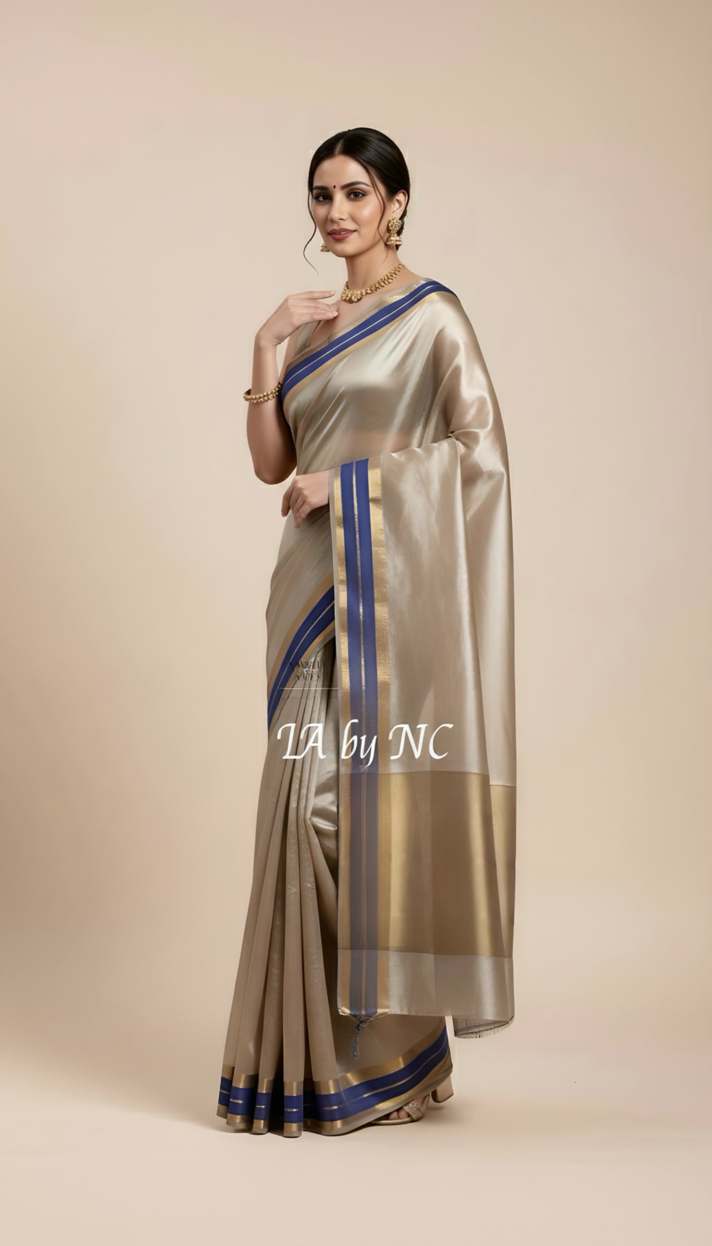 Prussian Banarasi Pure Tissue Silk Saree