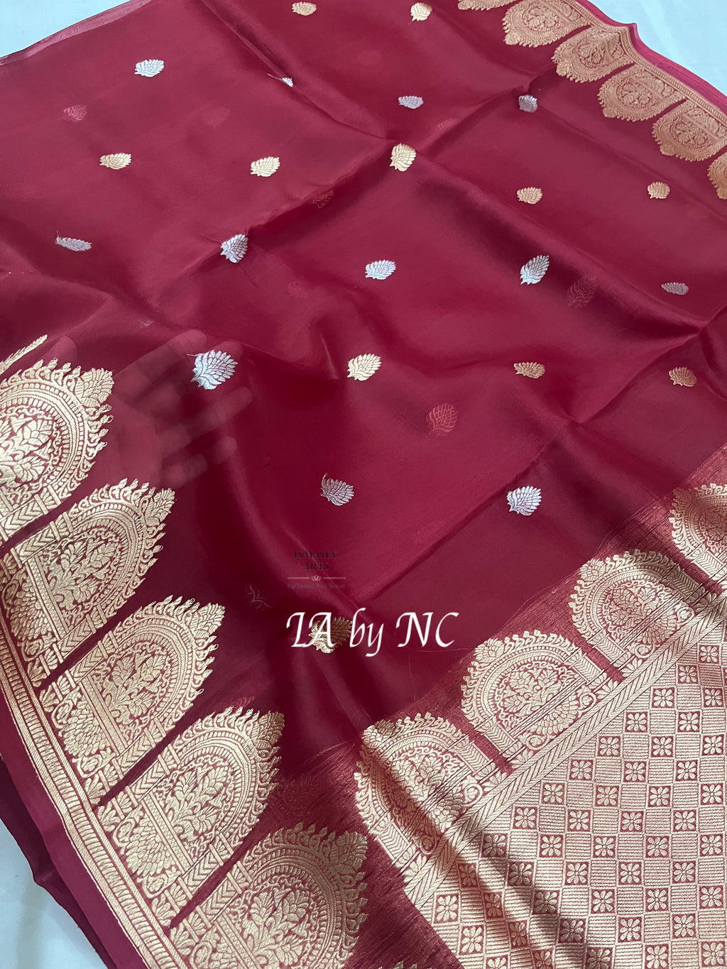 Barn Banarasi Pure Kora Silk Kadwa Saree