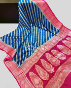 Yale Banarasi Pure Chiffon Georgette Saree