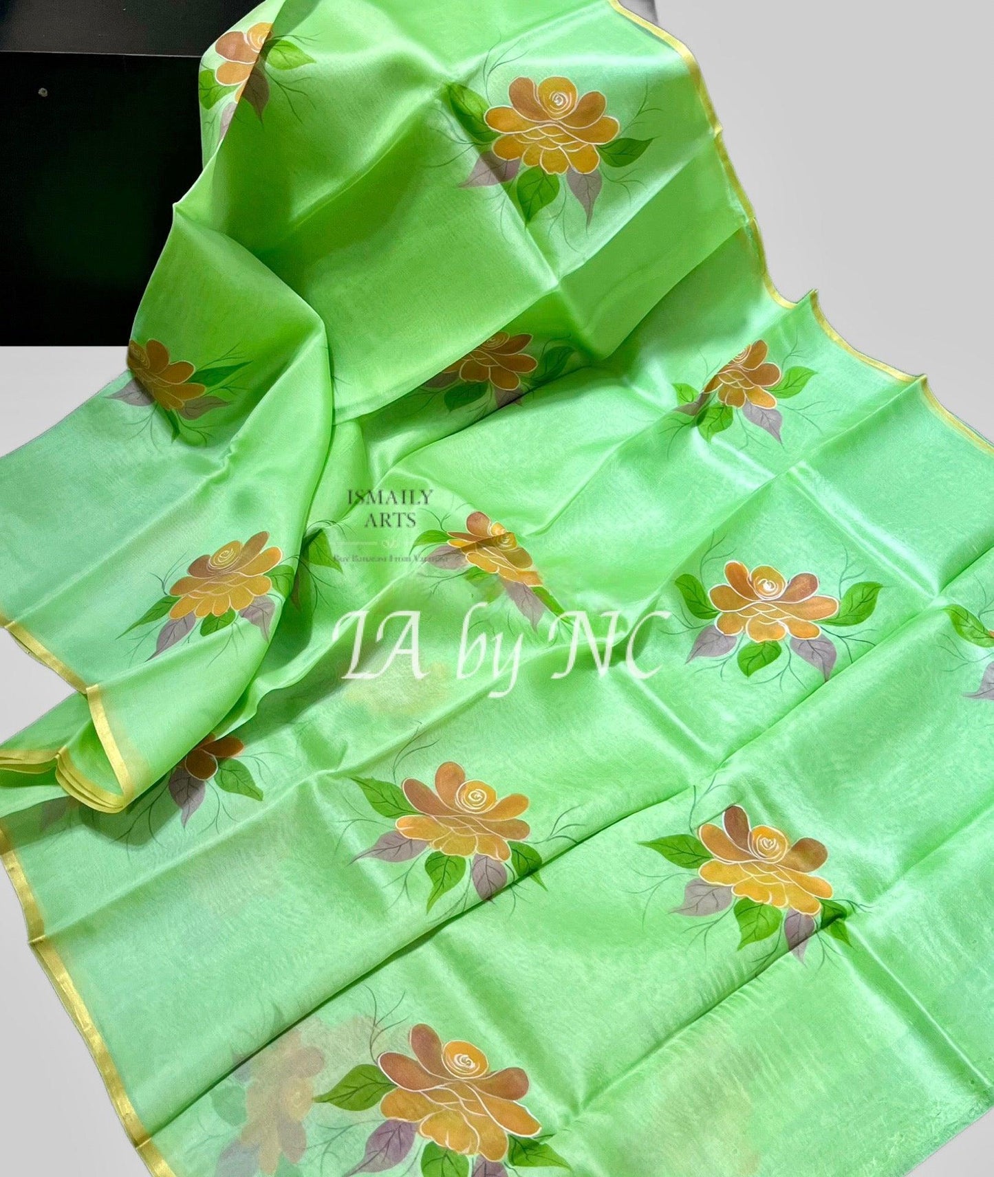 Pastel Banarasi Pure Kora Organza Saree