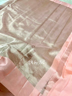 Flamingo Banarasi Pure Tissue Silk Saree - Satin Border