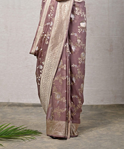 Reddish Banarasi Pure Khaddi Georgette Sona Rupa Saree