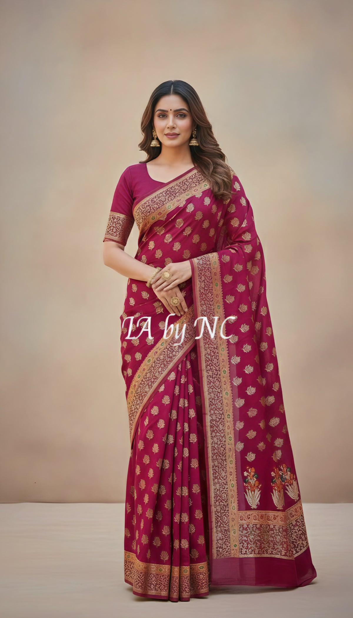 Mulberry Banarasi Pure Khaddi Georgette Saree