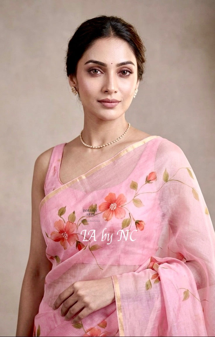 Baby Banarasi Pure Kora Organza Saree