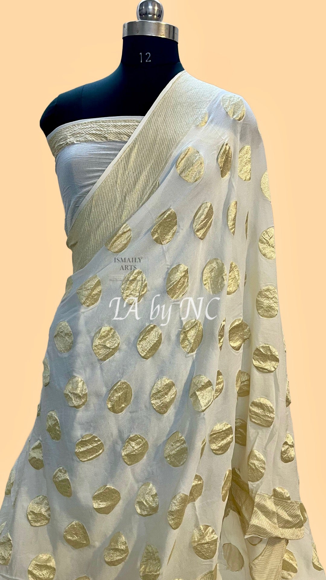 White Banarasi Pure Khaddi Georgette Saree