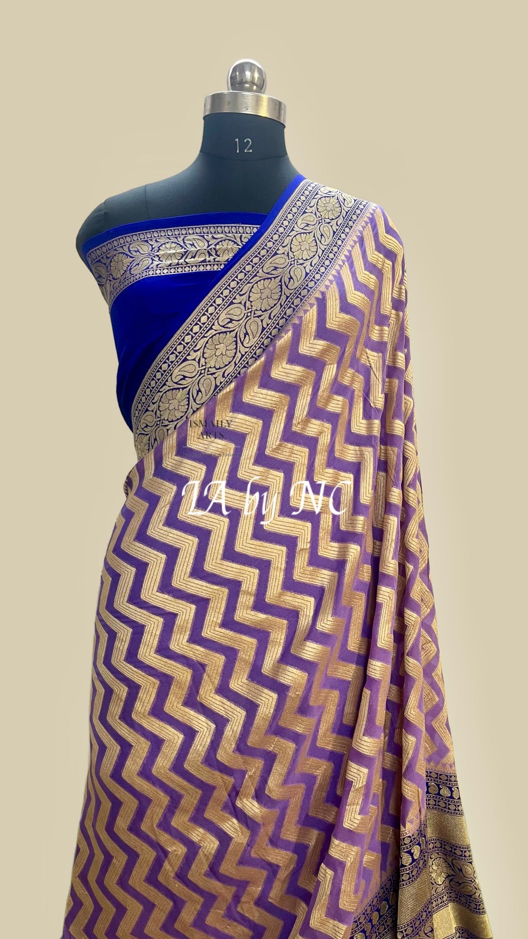 Amethyst Banarasi Pure Khaddi Georgette Saree