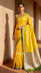 Bumblebee Banarasi Pure Kora Silk Kadwa Saree