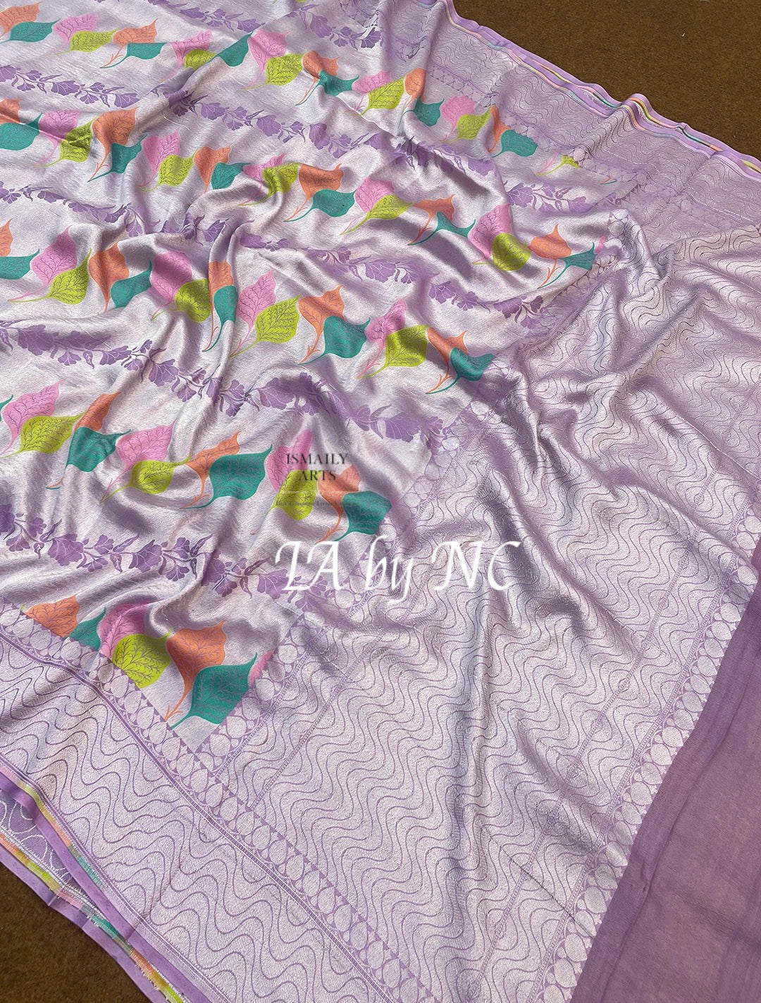 African Banarasi Pure Khaddi Tussar Georgette Brocade Saree