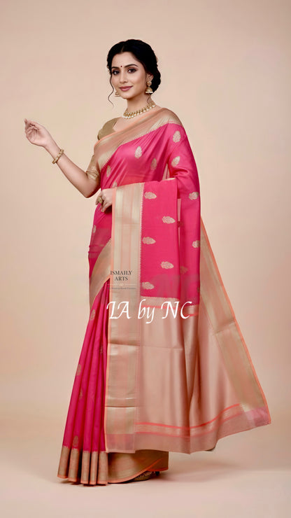 Imperial Banarasi Pure Kora Silk Kadwa Saree