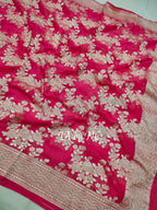 Ruby Banarasi Pure Khaddi Georgette Dupattau