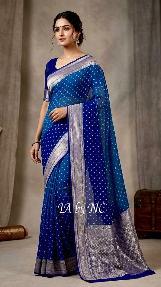 Egyptian Banarasi Pure Khaddi Georgette Saree